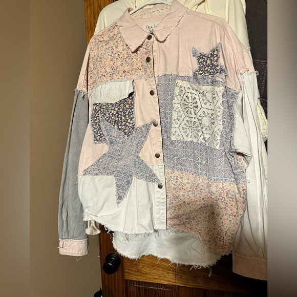 Oli & Hali Star ⭐️ Patchwork Shacket - Picture 2 of 7